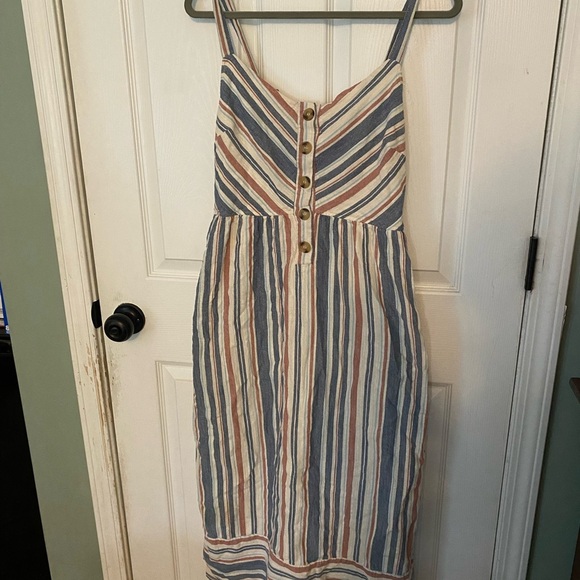 Madison & Berkeley Blue and White Ruched Sundress - Picture 1 of 6